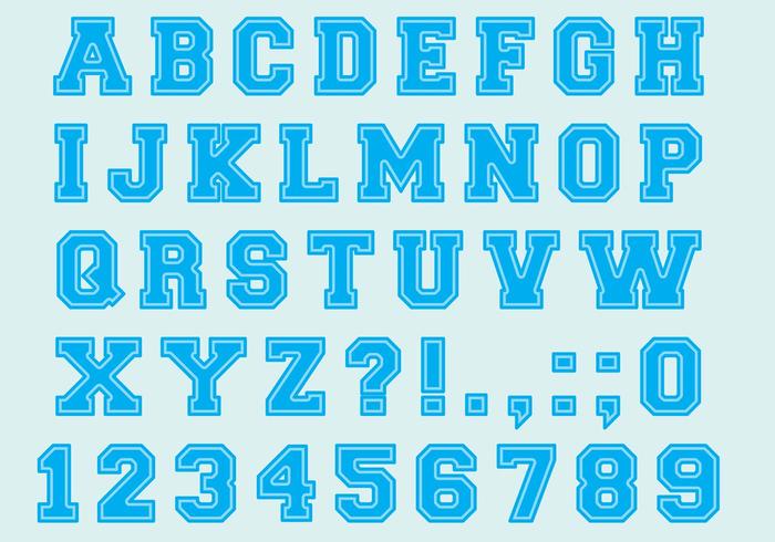 University Font Type Vectors