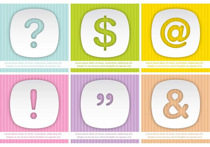 Colorful Punctuation Backgrounds vector