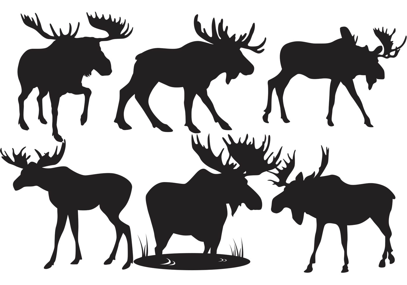 Download Moose Silhouette Free Vector Art - (93 Free Downloads)