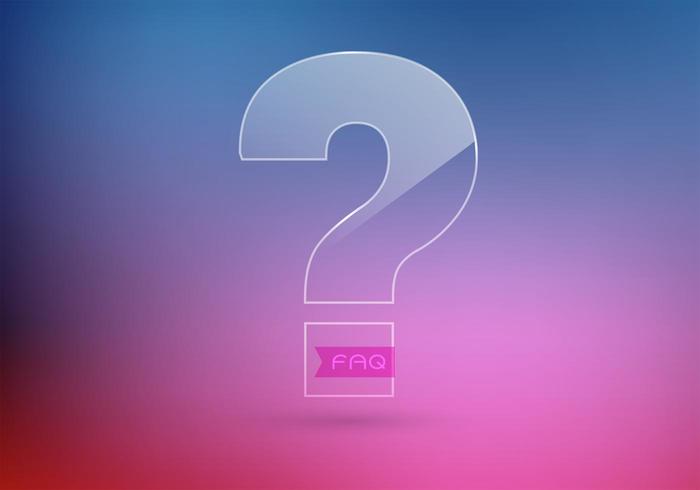 3D Question Mark Vector Background