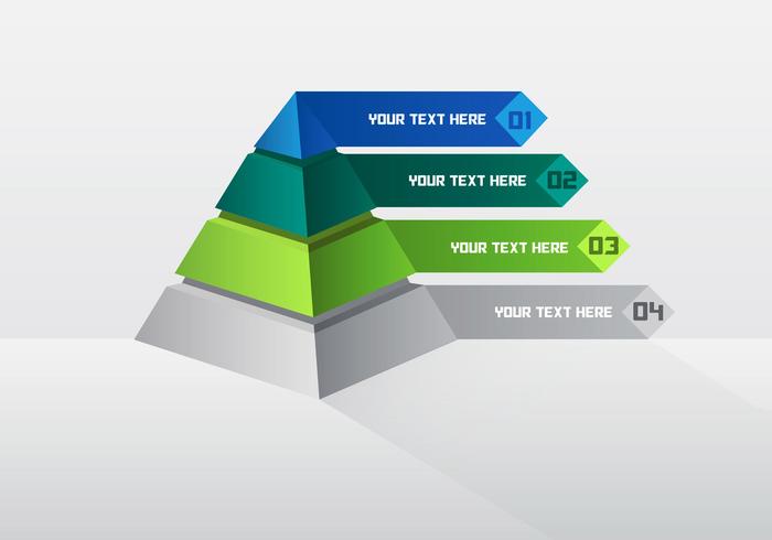 4 Bar Pyramid Chart Vector 