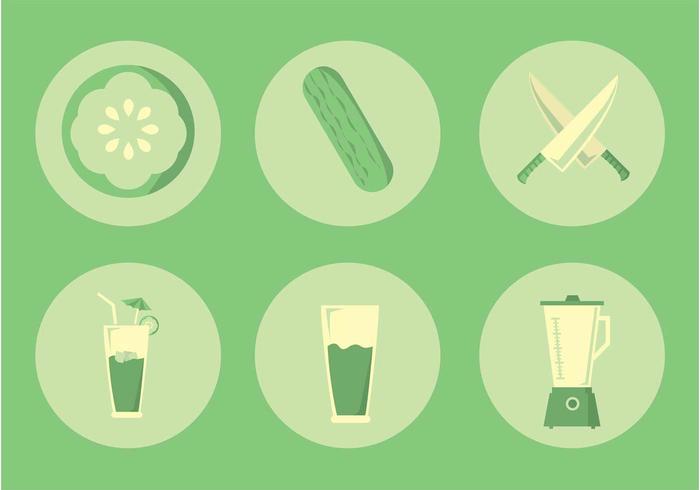 Iconos del vector de las cosas de la cocina