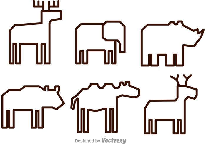 Vector Animal Outline Icons