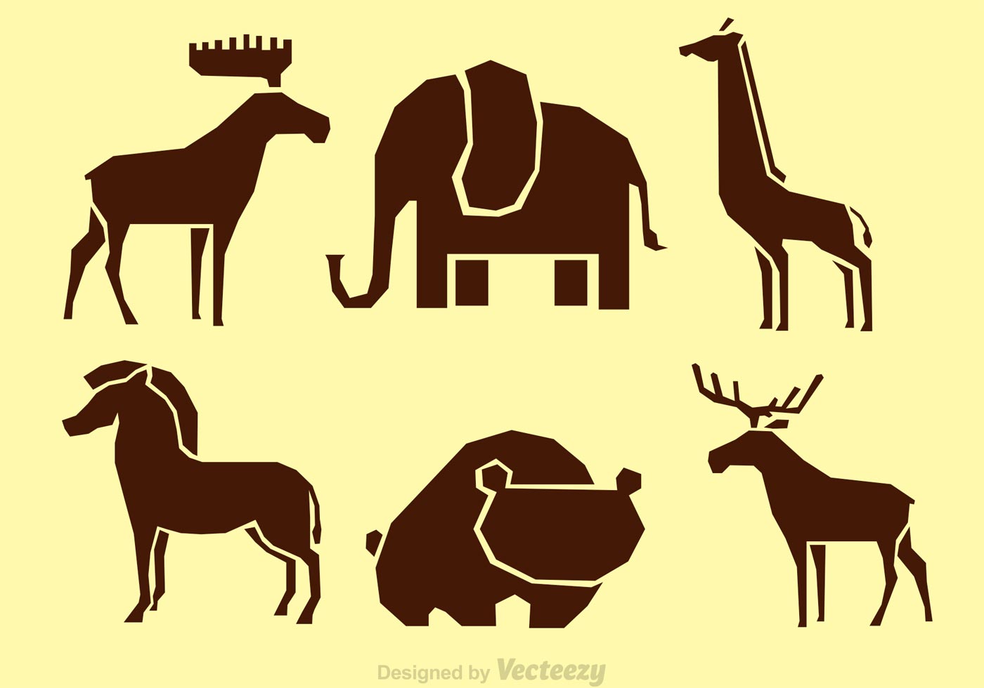 Download Animal Silhouette Vector Icons 92561 Vector Art at Vecteezy