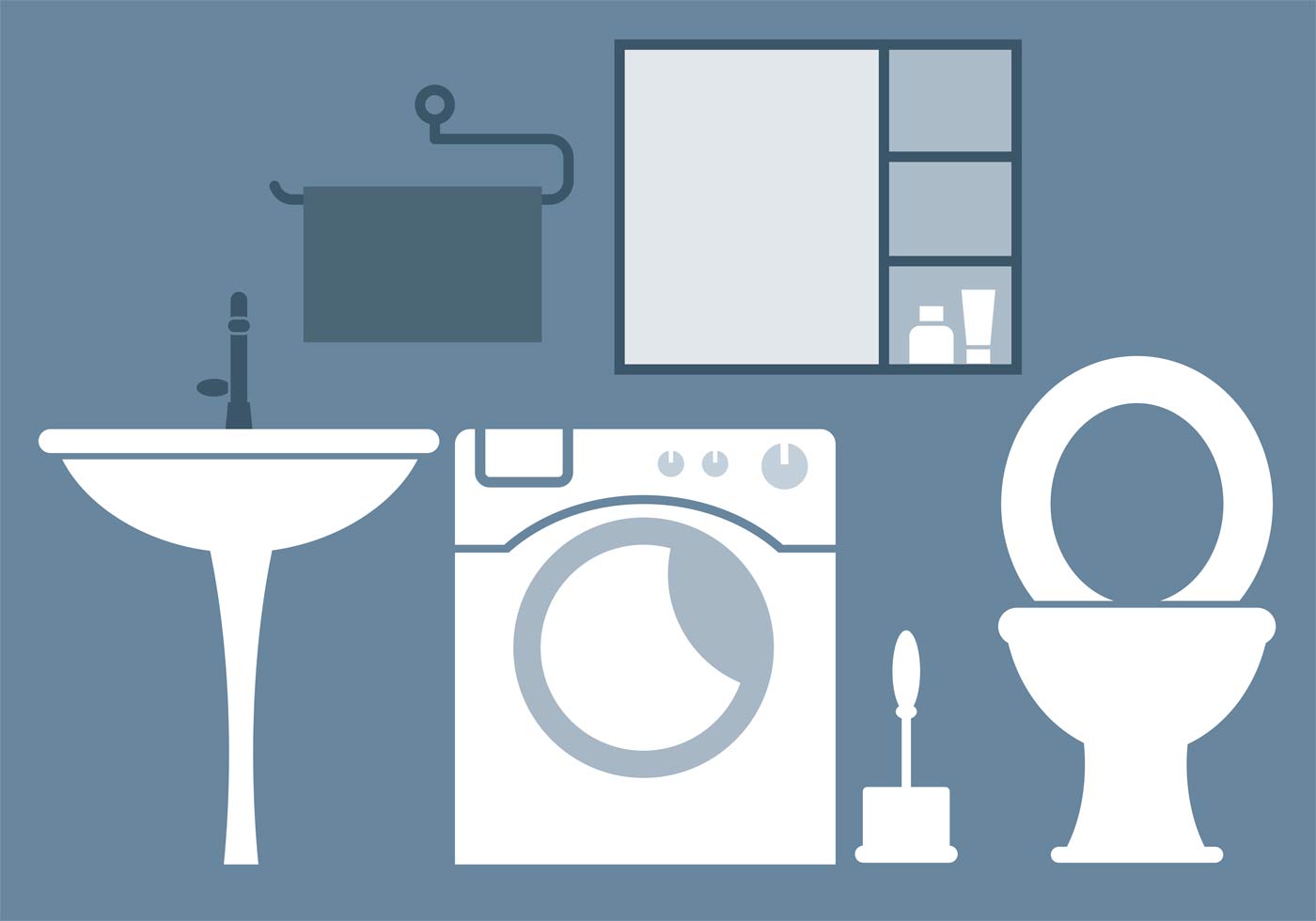 Free Bathroom Vector Elements - Download Free Vector Art 