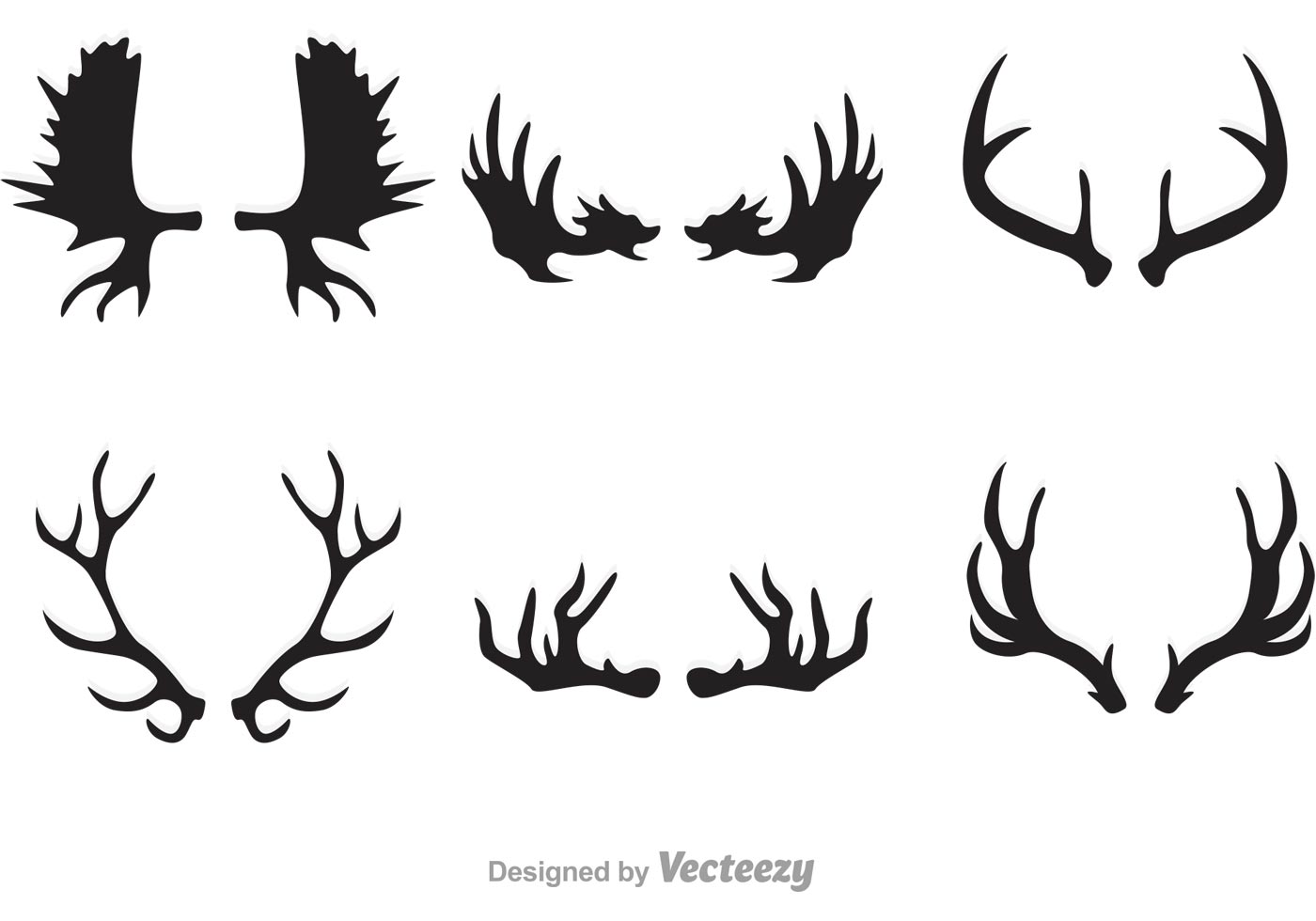 free deer antler silhouette clip art - photo #39