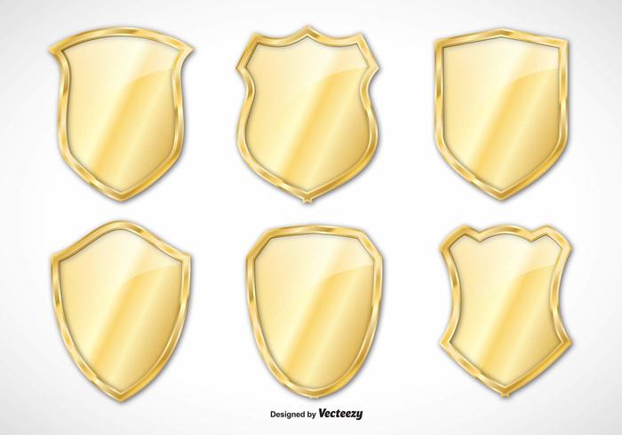 Gold Vector Shield Set Gold Vector Shield Set