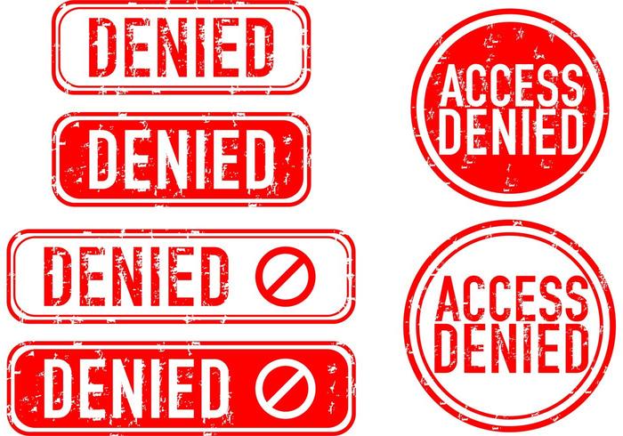 Denied Stamp Vectors