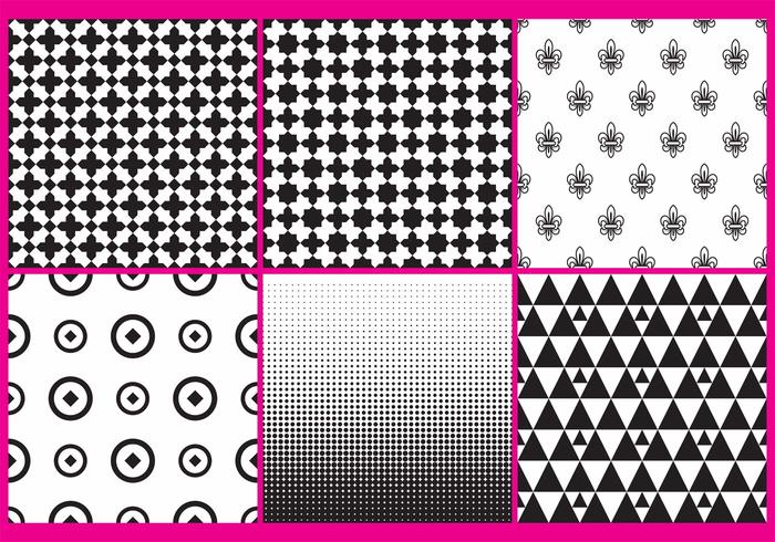 Black And White Patterns vector