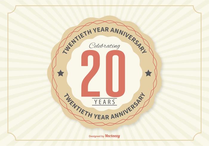 Twentieth Year Anniversary Illustration vector