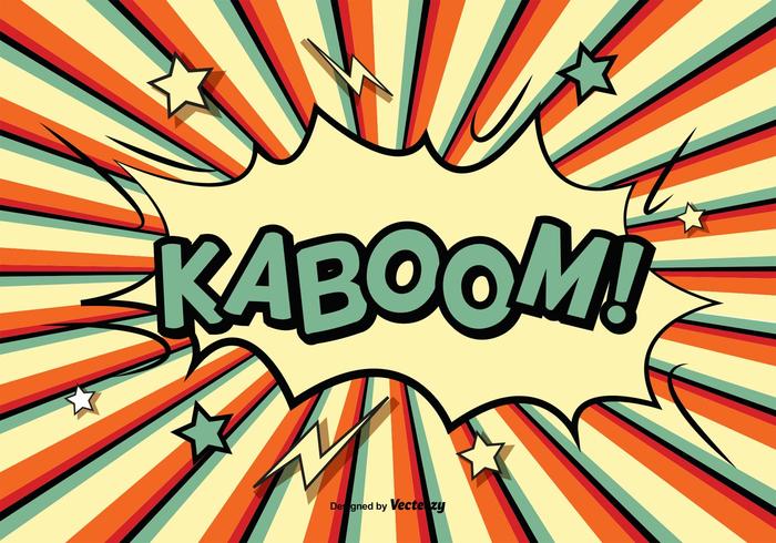 Ilustración cómica de Kaboom del estilo vector