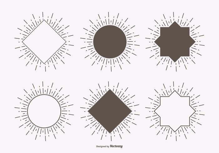 Conjunto de etiquetas Vintage Light Ray vector