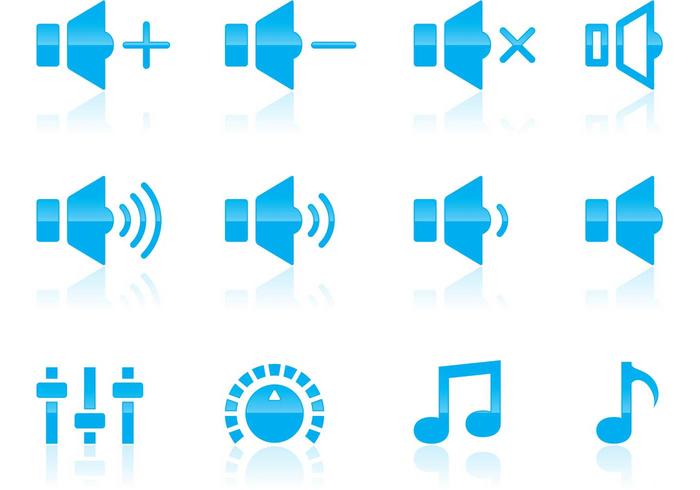 Volume And Audio Icons vector