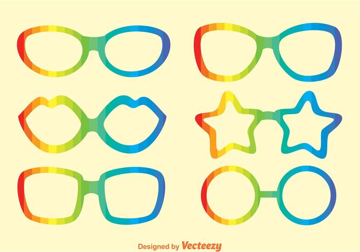 Rainbow Sunglasses Vectors Rainbow Sunglasses Vectors