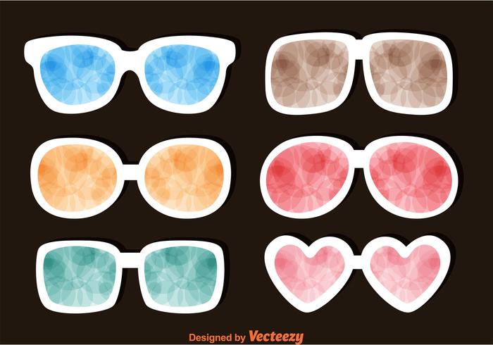 Gafas de sol con reflejos de colores vector