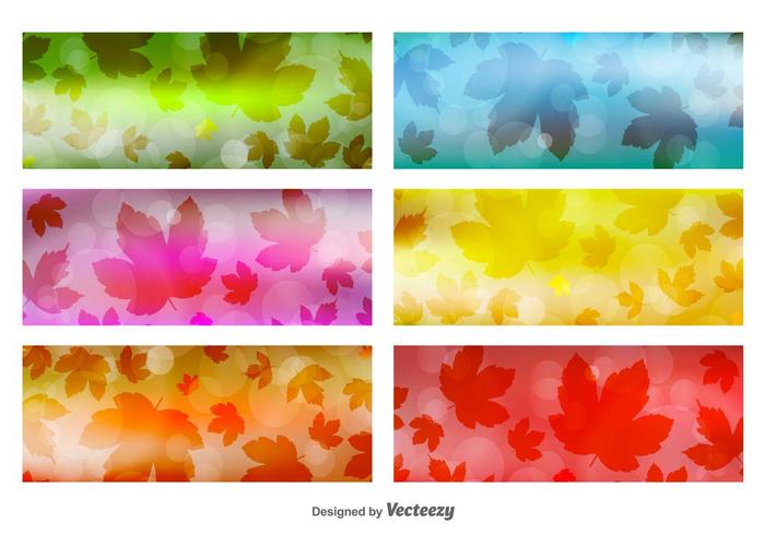 Leaves Banner Backgrounds vector