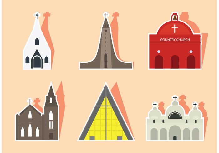 Flat Church Vectors 