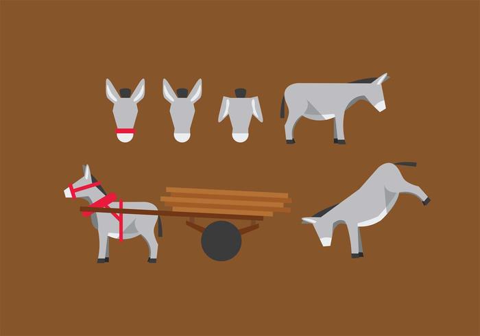 Donkey Vector Set Donkey Vector Set