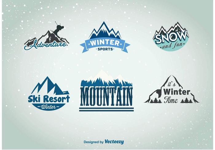 Winter Mountain Sport Insignias vector