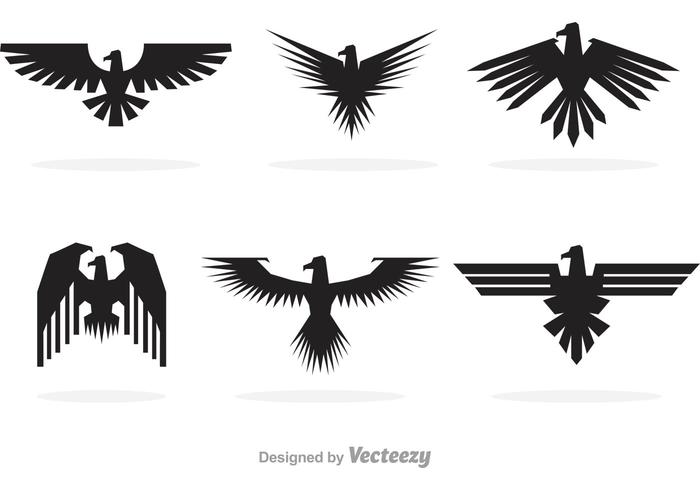 Logos negro halcón vector