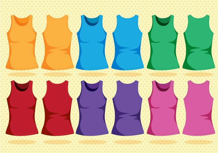 Colorful Tank Top Template vector