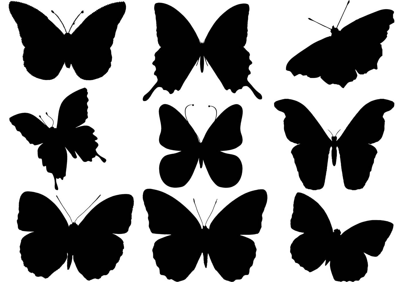 Butterfly Silhouette Vector Art, Icons, and Graphics for Free Download