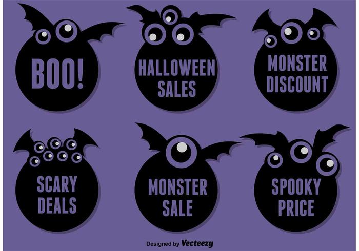 Halloween Bat Stickers vector