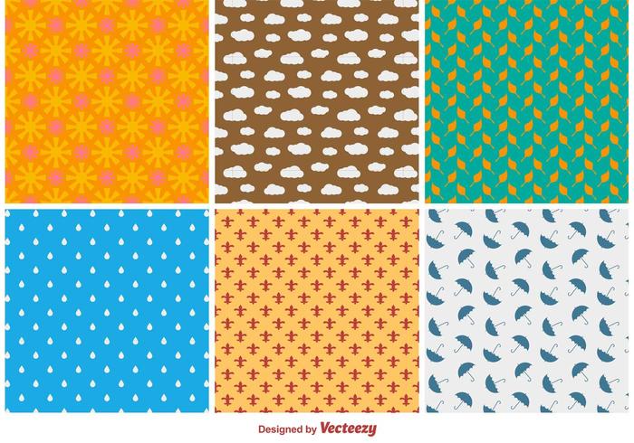 Natural Flat Patterns vector