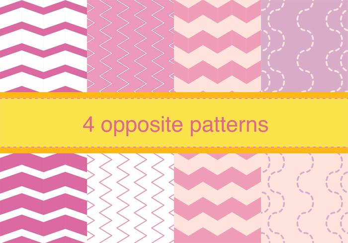 Zig Zag Opposite Patterns vector