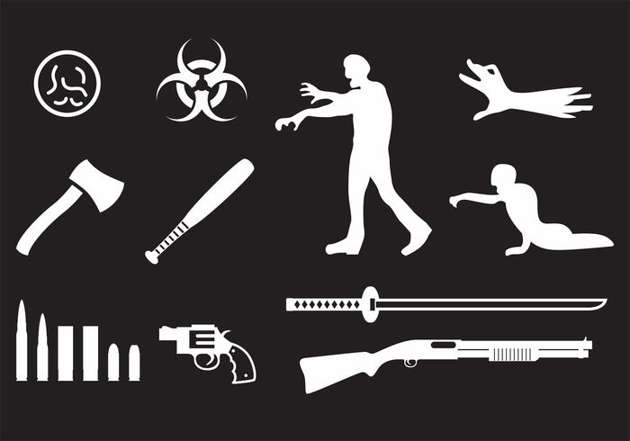 Zombie Iconos vector