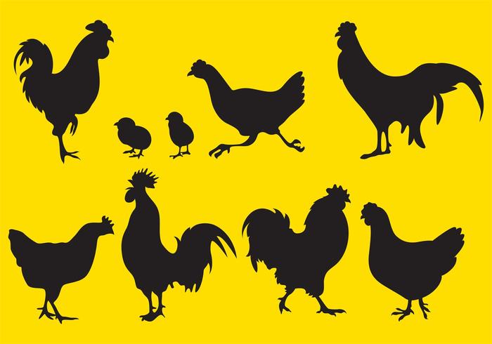 Rooster Silhouette Vectors