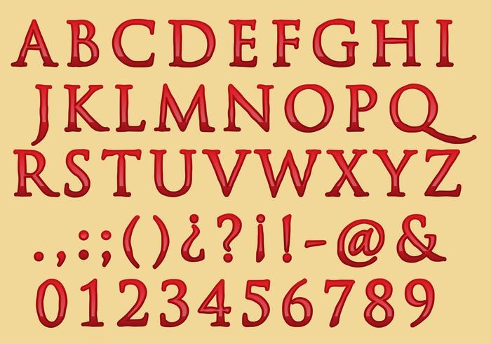 Classic Bloody Font Type vector