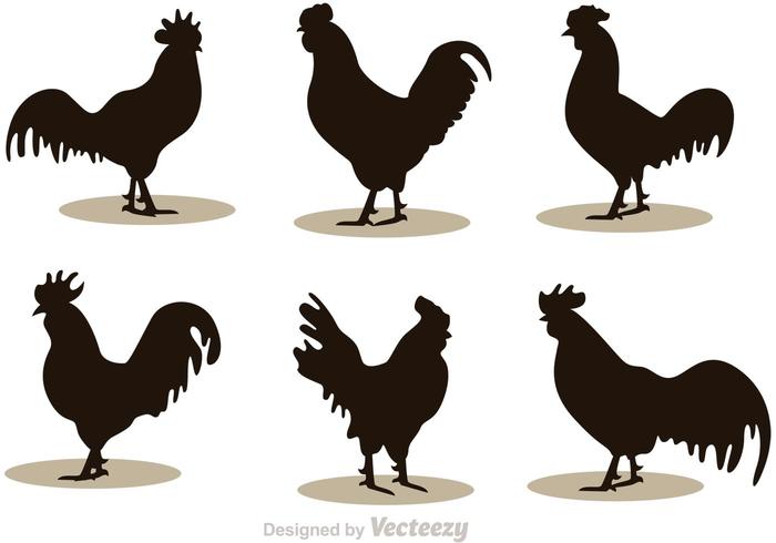 Rooster Silhouette Vectors