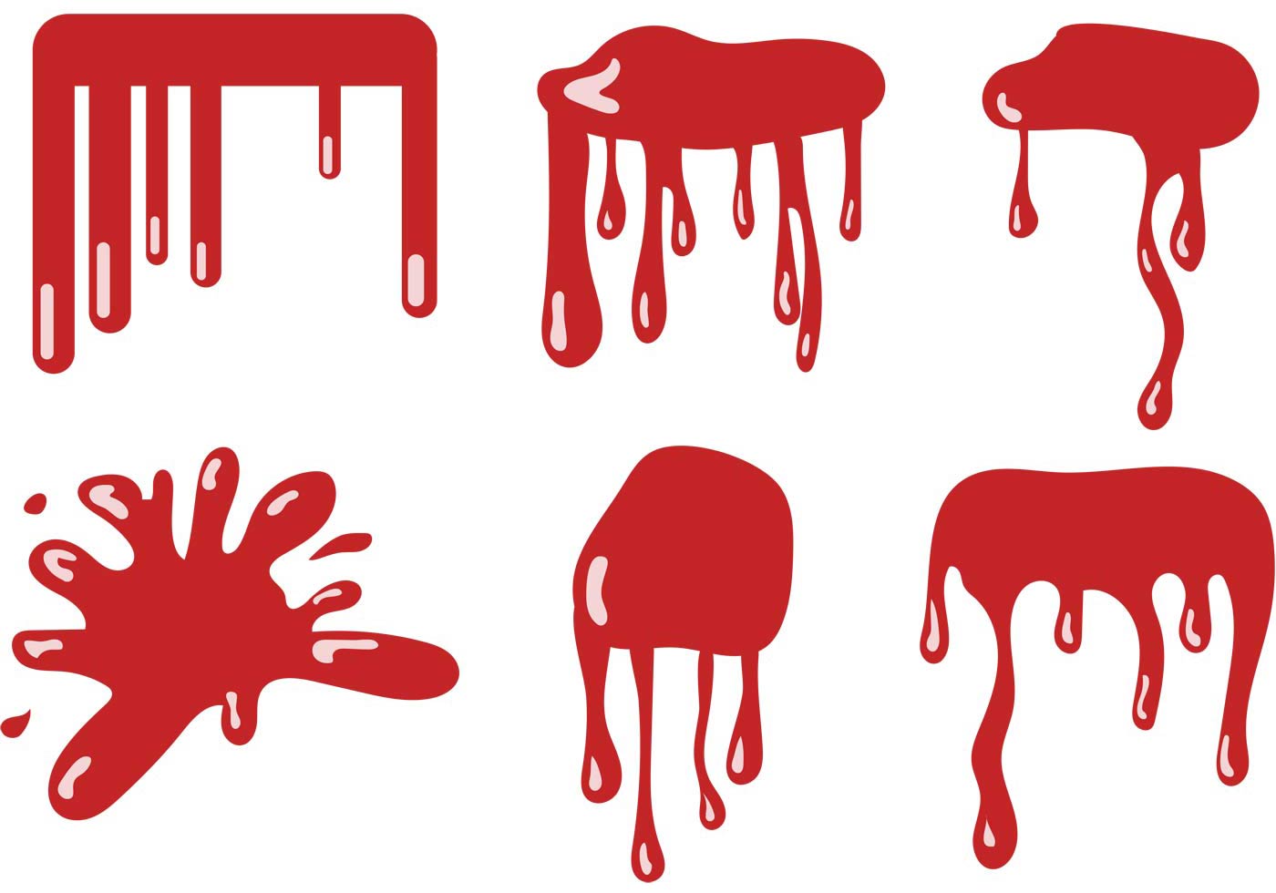 Blood Dripping Vector Set 92831 Vector Art At Vecteezy