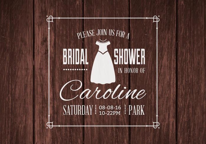 Bridal Shower Vector Invitation