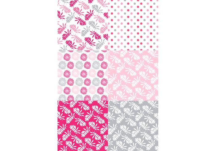 Valentine Floral Pattern Set Valentine Floral Pattern Set