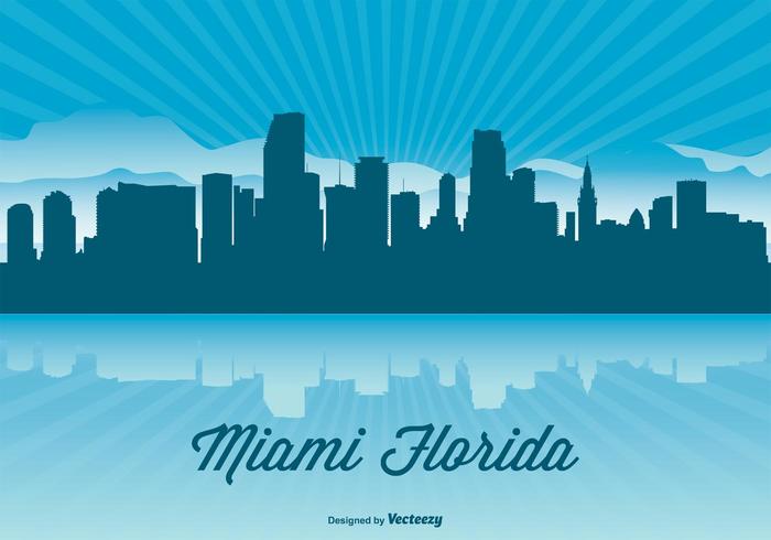 Miami Skyline Illustration Miami Skyline Illustration