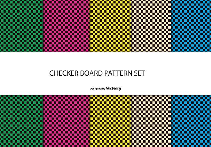 Checkerboard Style Pattern Set vector