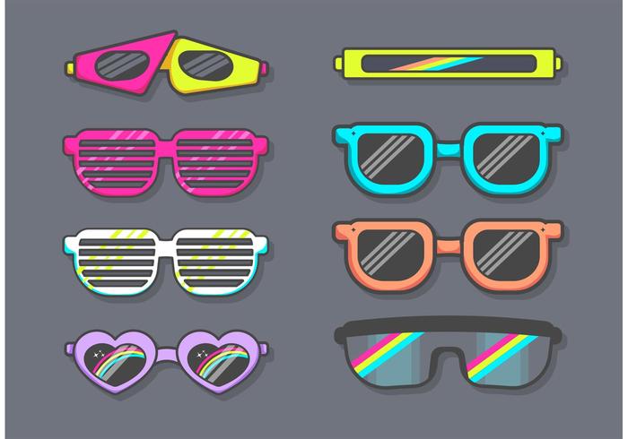 80's Gafas de sol vector