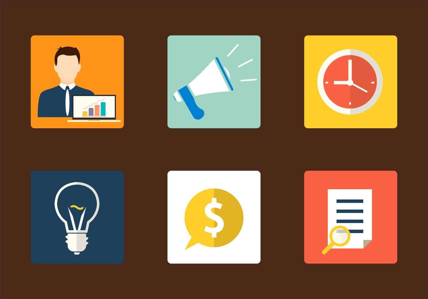Flat Marketing Icons - Download Free Vector Art, Stock Graphics & Images