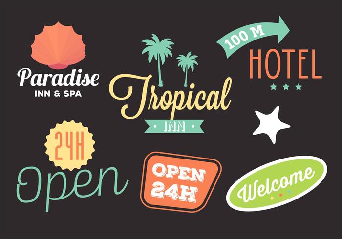 Collection of Several Hotel Logos in Vector Collection of Several Hotel Logos in Vector