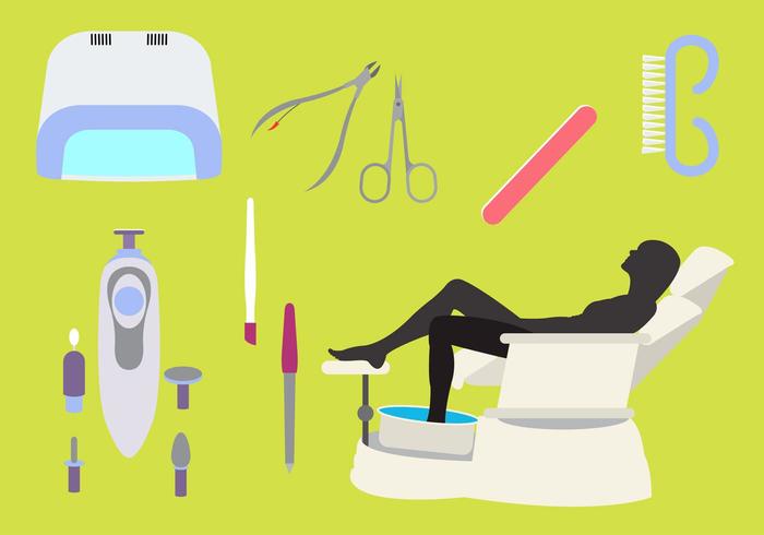 Vector Manicure Pedicure icons Vector Manicure Pedicure icons