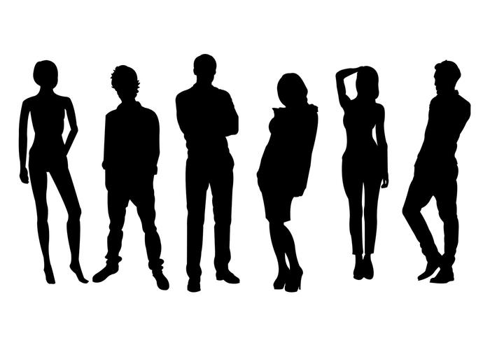 Men and Women Silhouette Vector Set