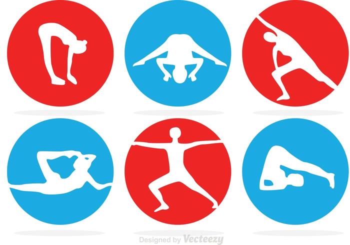 Circle Gymnastics Vector Icons