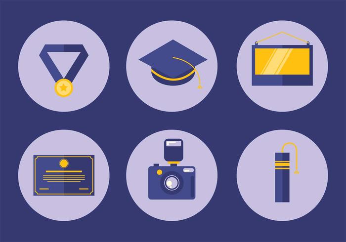 Graduación Vector Icon Set