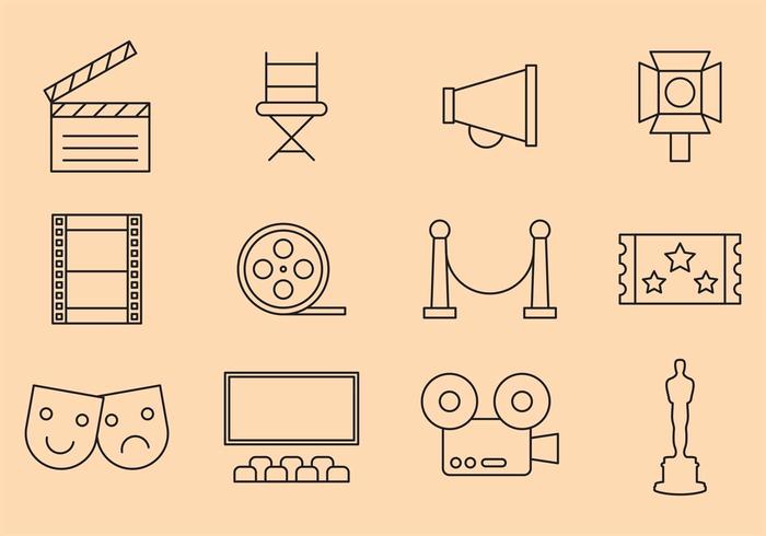 Iconos de películas vectoriales vector