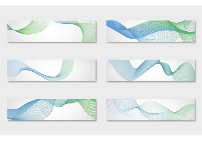Abstract Waves Background Vectors