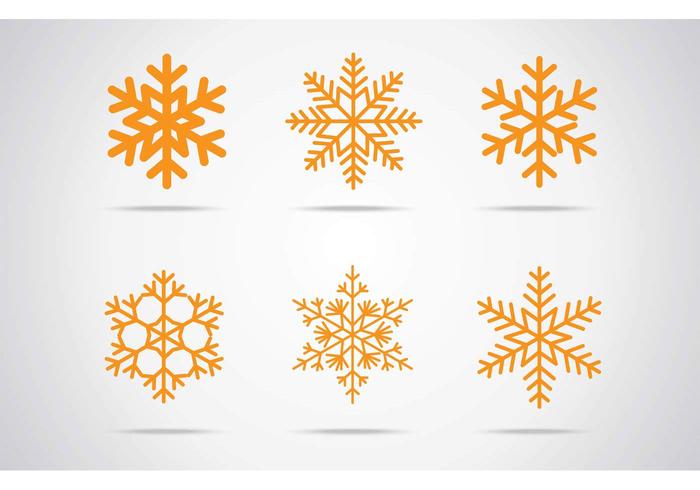 Icono de vector de copos de nieve