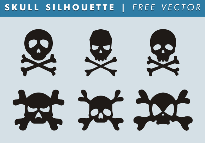 Skull  Bones Silhouette Free Vector