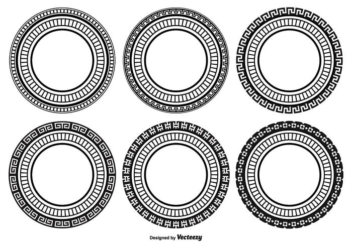 Decorative Round Shape Set vector